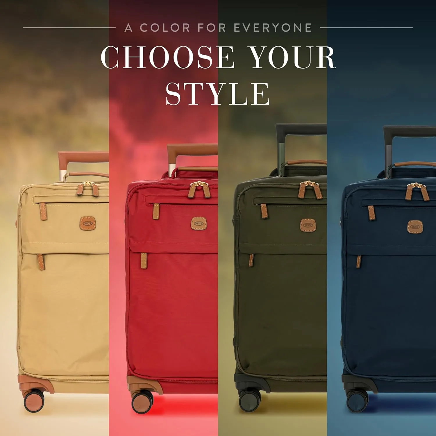 Bric's X-Bag Large Spinner with Frame - 30 Inch - Suitcases with Wheels - Checked Luggage - Olive