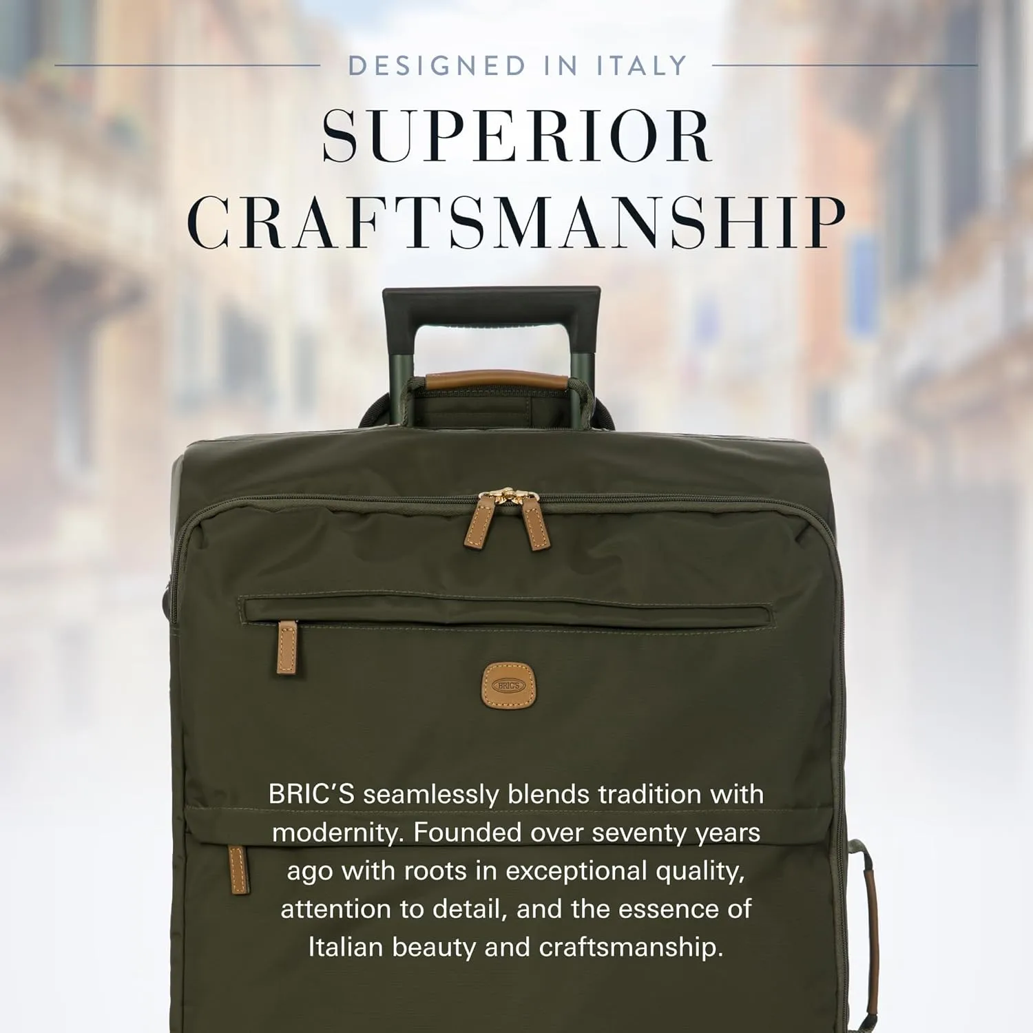 Bric's X-Bag Large Spinner with Frame - 30 Inch - Suitcases with Wheels - Checked Luggage - Olive