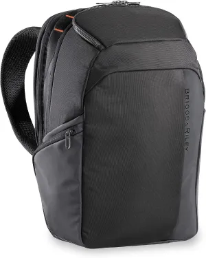 Briggs & Riley Cargo Backpack - Carry On Travel Backpack for Women & Men, Personal Item Bag, Self-Repairing Zippers, Padded Straps, Fits up to 15" Laptop - ZDX Collection, Black