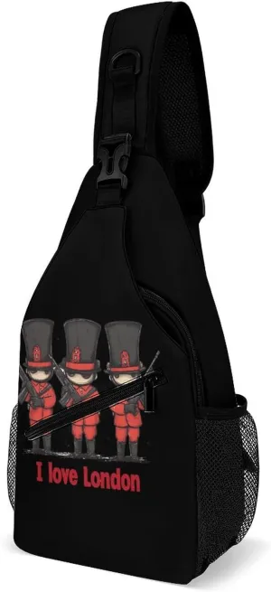 British London Soldier Guards Sling Backpack Multipurpose Crossbody Shoulder Bags Travel Chest Bag Hiking Daypack