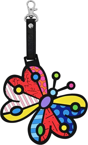 BRITTO Romero Large Rubber Luggage Tag, Garden Butterfly