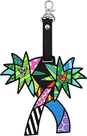 BRITTO Romero Large Rubber Luggage Tag, Palm Trees