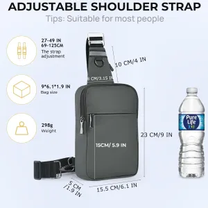 BROADREAM Upgrated Mini Sling Bag Small Crossbody Bags with RFID Blocking Waterproof Phone Chest Bag for Travel