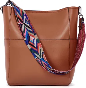 BROMEN Women Purses and Handbags Leather Hobo Bags Designer Shoulder Bucket Crossbody Purse
