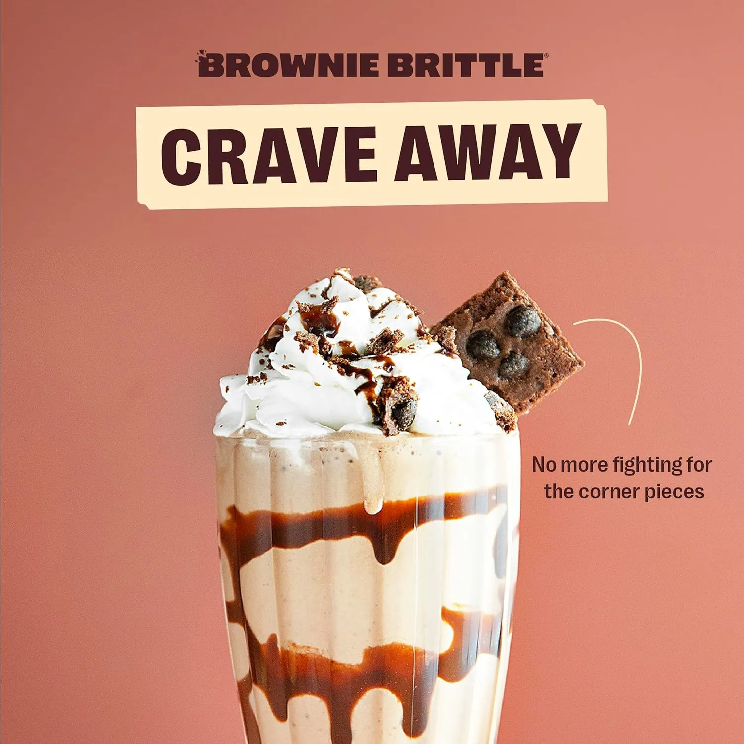 Brownie Brittle – Salted Caramel Thin and Crispy Sweet Snacks (Pack of 6, 5 oz), Rich Gourmet Brownie Bites Dessert
