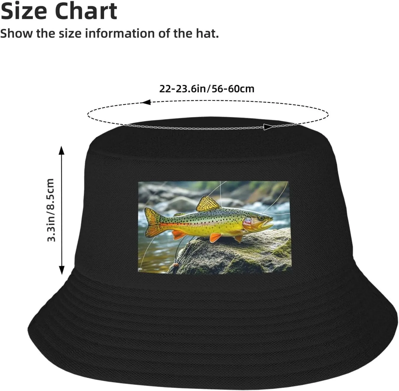 Bucket Hat for Women Men Cotton Sun Hats Cats with Yellow Eyes Hat Beach Fisherman Hat Summer for Protection