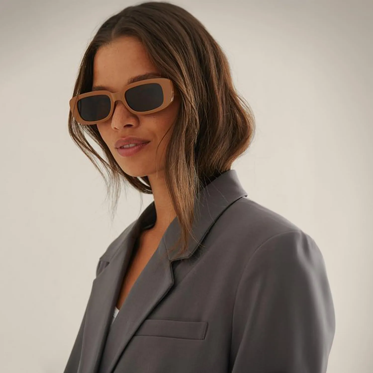 BUTABY Rectangle Sunglasses for Women Retro Driving Glasses 90’s Vintage Fashion Narrow Square Frame UV400 Protection