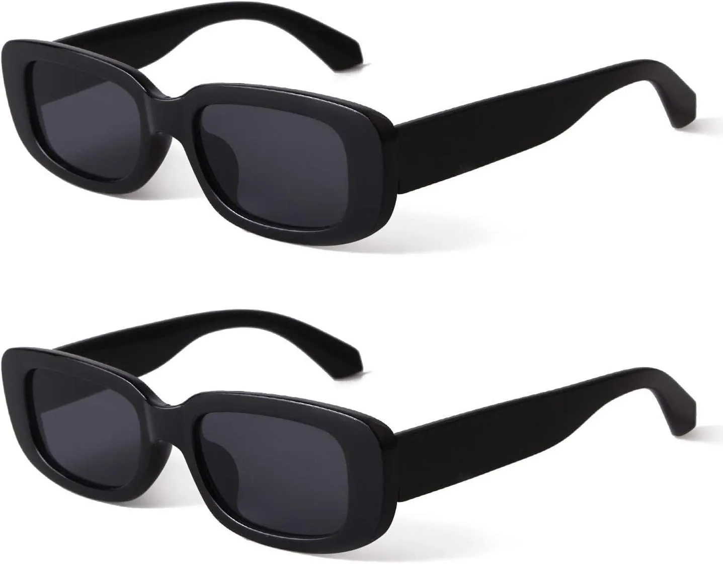 BUTABY Rectangle Sunglasses for Women Retro Driving Glasses 90’s Vintage Fashion Narrow Square Frame UV400 Protection