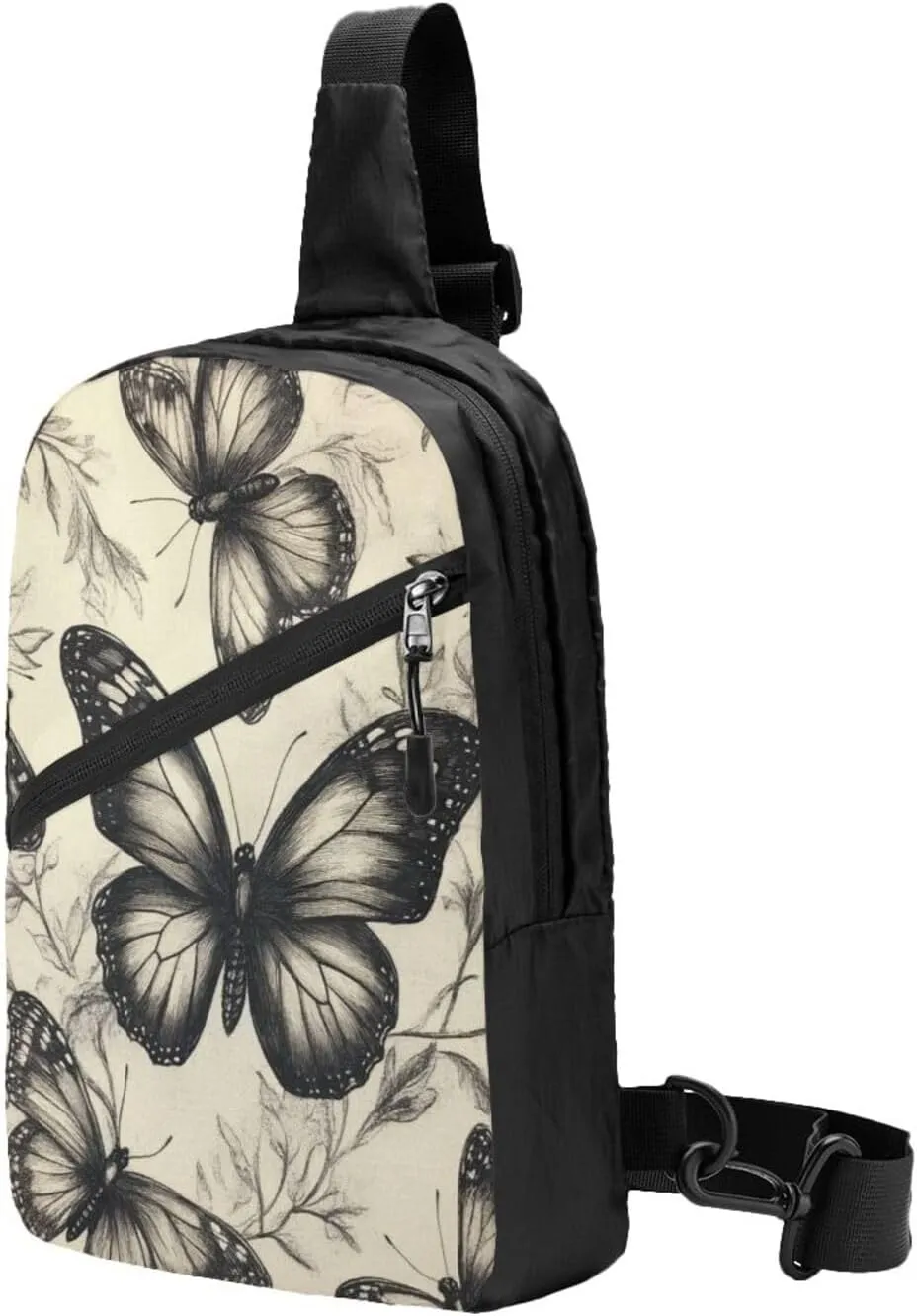 Butterflies Print Crossbody Bags For Women, Sling Bag For Men, Hiking Backpack Lightweight For Casual Outdoor Travel