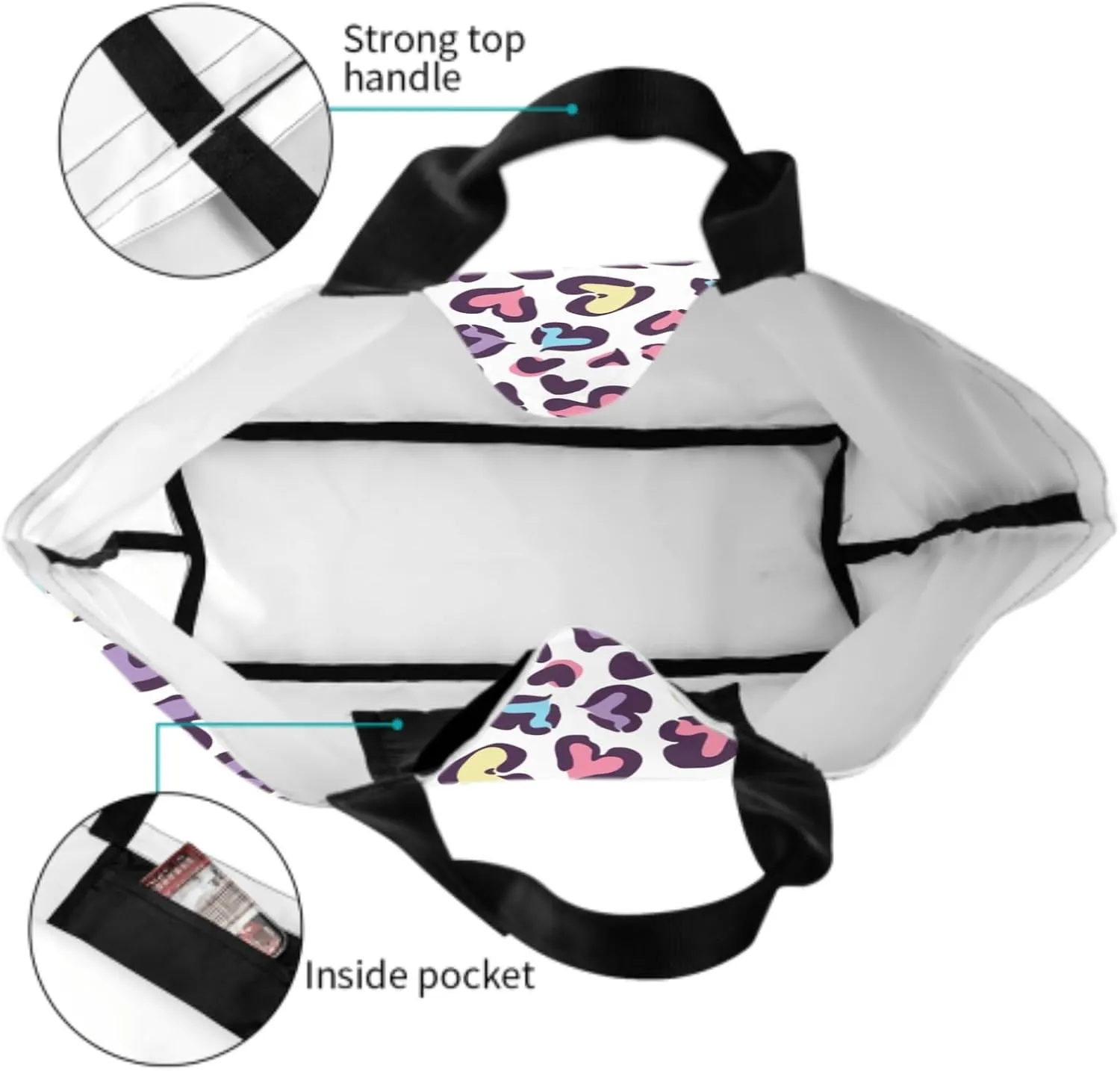 Cafl Tote Bag Shoulder Bag Large Reusable Shopping Bags Portable Storage Handbag