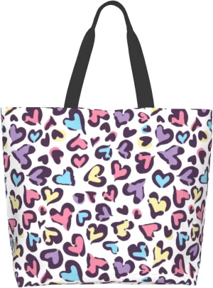 Cafl Tote Bag Shoulder Bag Large Reusable Shopping Bags Portable Storage Handbag