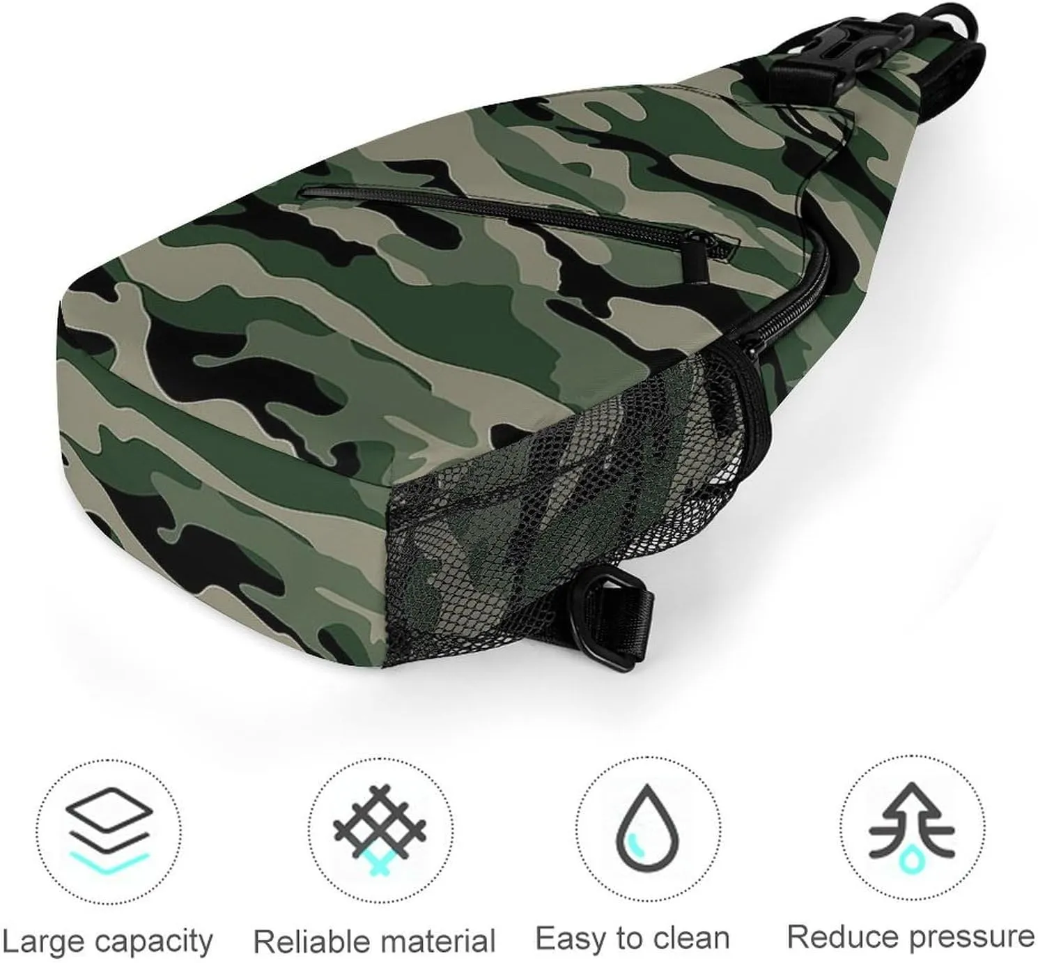 Camouflage Grey Versatile And Convenient Multipurpose Crossbody Bag - Perfect for Travel And Hiking