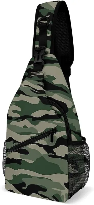 Camouflage Grey Versatile And Convenient Multipurpose Crossbody Bag - Perfect for Travel And Hiking