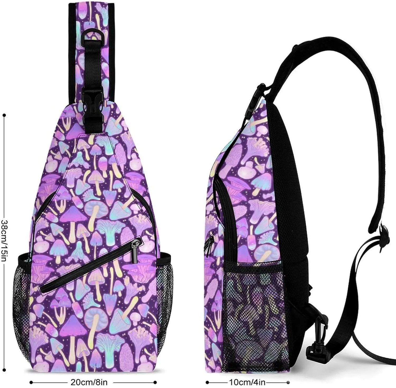 Cannabis Leafs With Skulls Versatile And Convenient Multipurpose Crossbody Bag - Perfect for Travel And Hiking