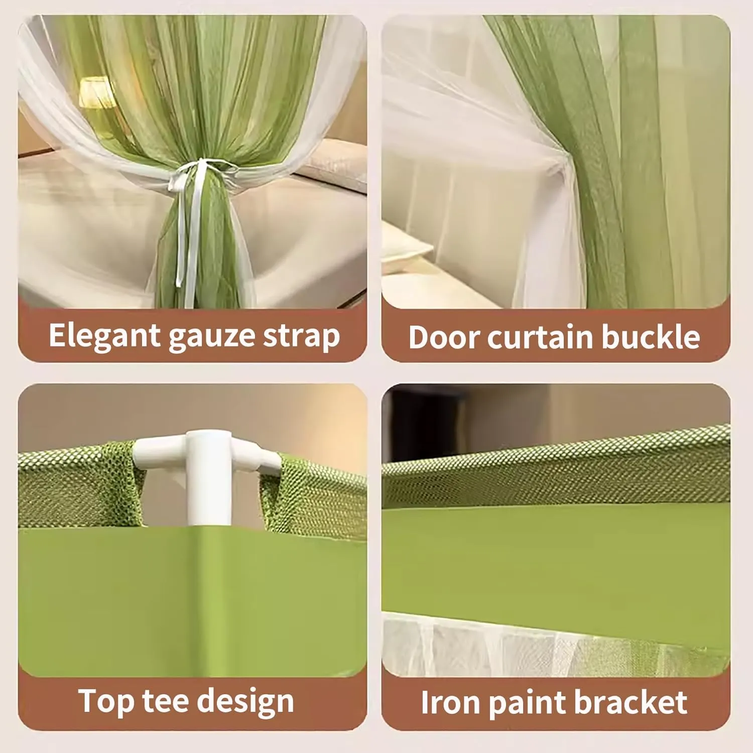 Canopy Bed Curtains Bed Netting Canopy 4 Corner Post Bed Canopy Frame Mosquito Net for Bed Canopy Bed Frame Post Poles Outer Bed Support Canopy,Pink b,Twin