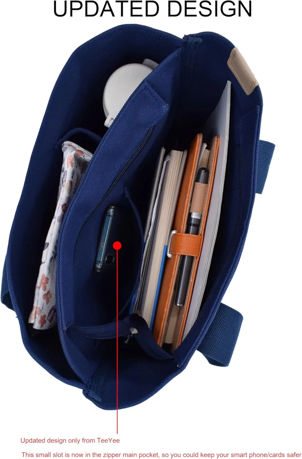 Canvas Tote Bag Casual Multi pockets Handbags Large Capacity Shopping Shoulder Bag with Pocket Bags Work Purses
