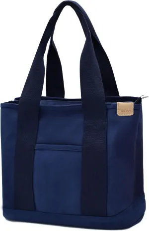 Canvas Tote Bag Casual Multi pockets Handbags Large Capacity Shopping Shoulder Bag with Pocket Bags Work Purses