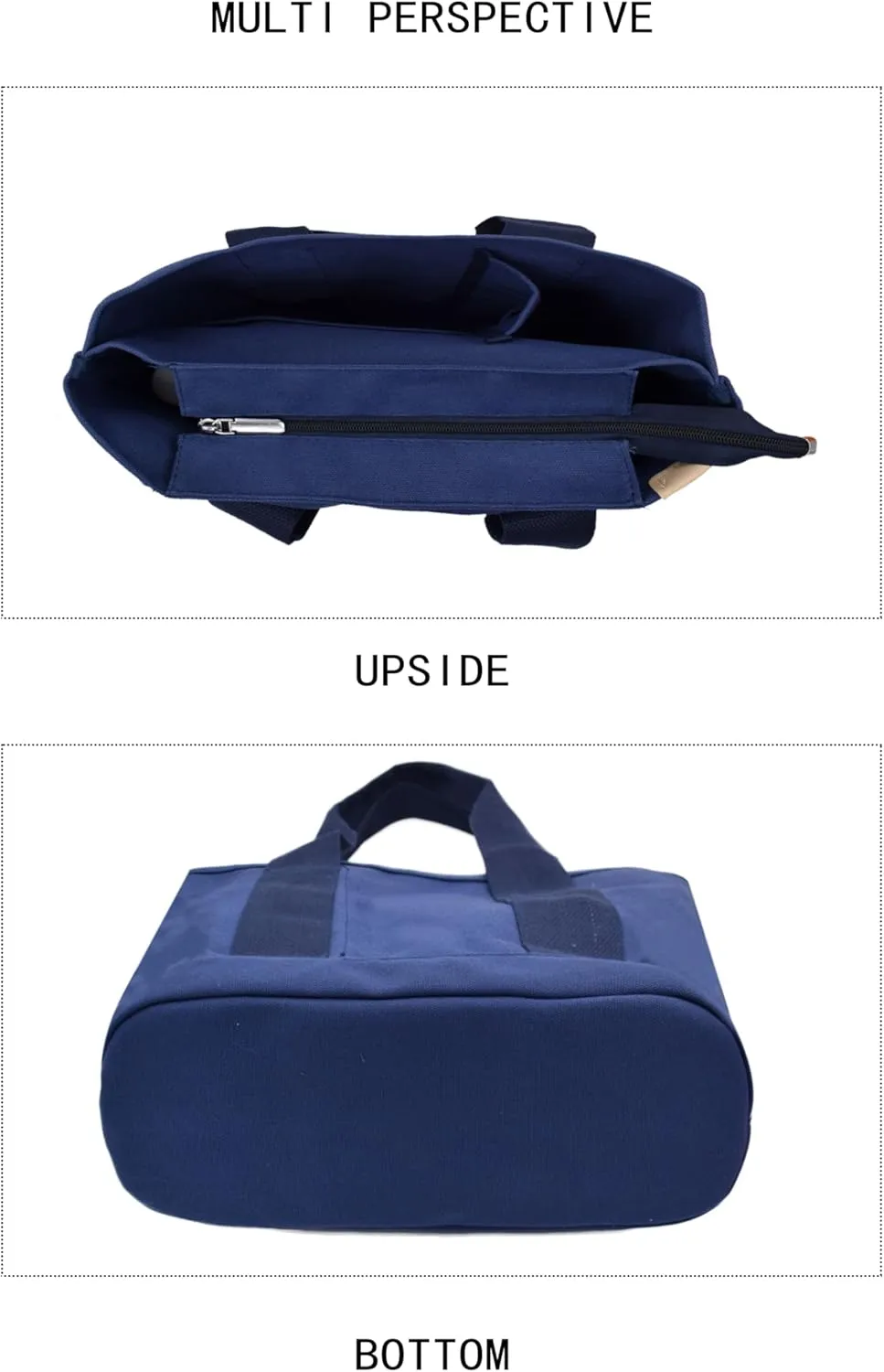 Canvas Tote Bag Casual Multi pockets Handbags Large Capacity Shopping Shoulder Bag with Pocket Bags Work Purses