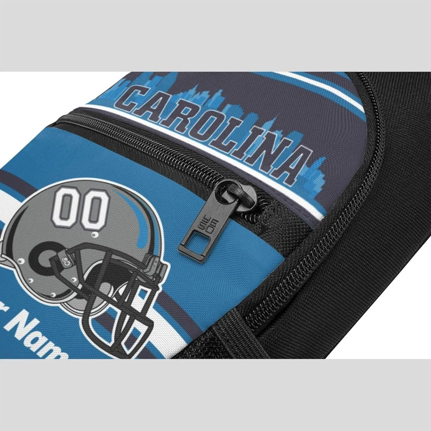 Carolina Sling Bag,Custom Crossbody Sling Backpack With Name And Number,Personalized Cross Chest Bags,Sling Shoulder Backpack Daypack For Men Women Travel Outdoor