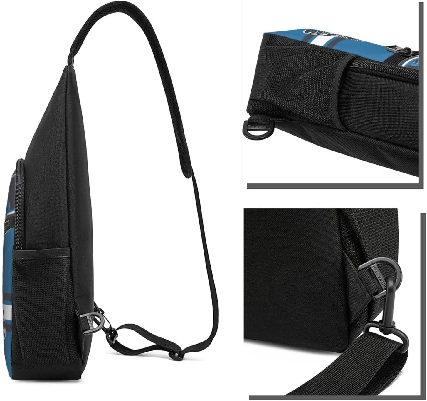 Carolina Sling Bag,Custom Crossbody Sling Backpack With Name And Number,Personalized Cross Chest Bags,Sling Shoulder Backpack Daypack For Men Women Travel Outdoor