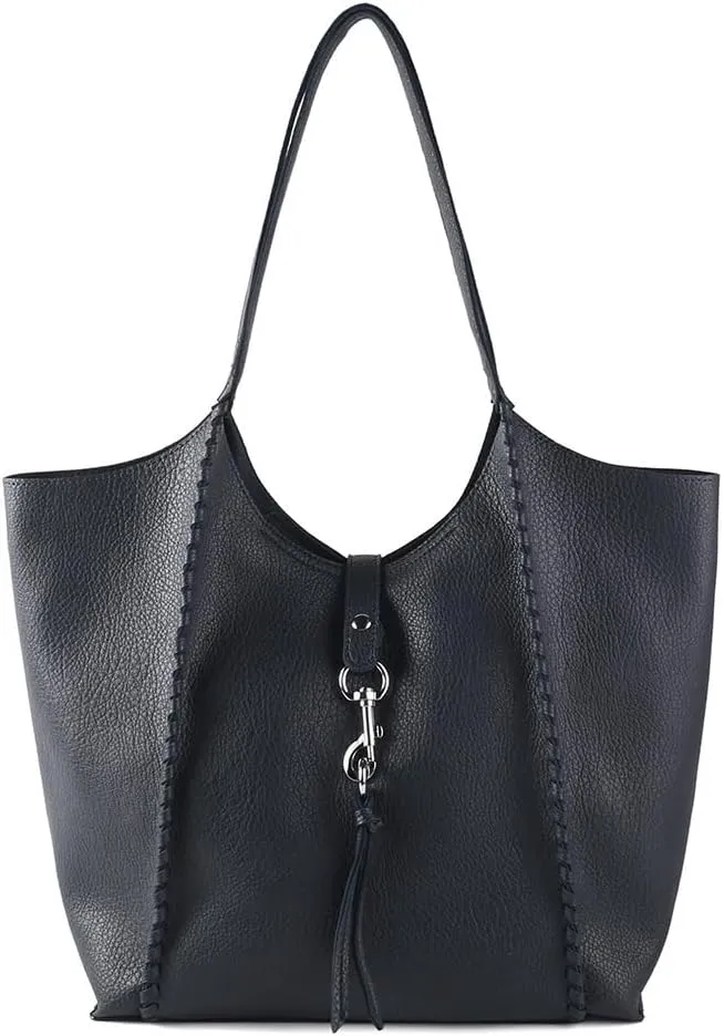 Casual Zipper Tote Bag for Women Soft PU Leather Hobo Bag Slouchy Shoulder Purse for Work Travel