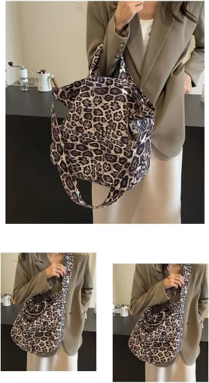 Cheetah Purses for Women Handbag, Fashion Tote Bag Canvas Hobo Bag Ladies Chic Shoulder Bags Handbags Leopard Print (creamy white)