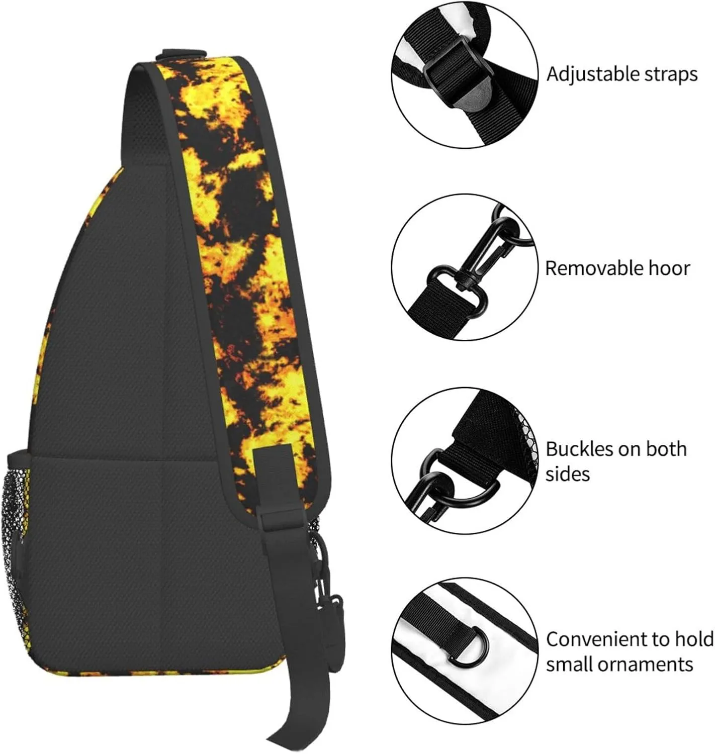 Chest Sling Bag Crossbody Shoulder Backpack Bag Gym Cycling Travel Hiking Daypack Cross Bag