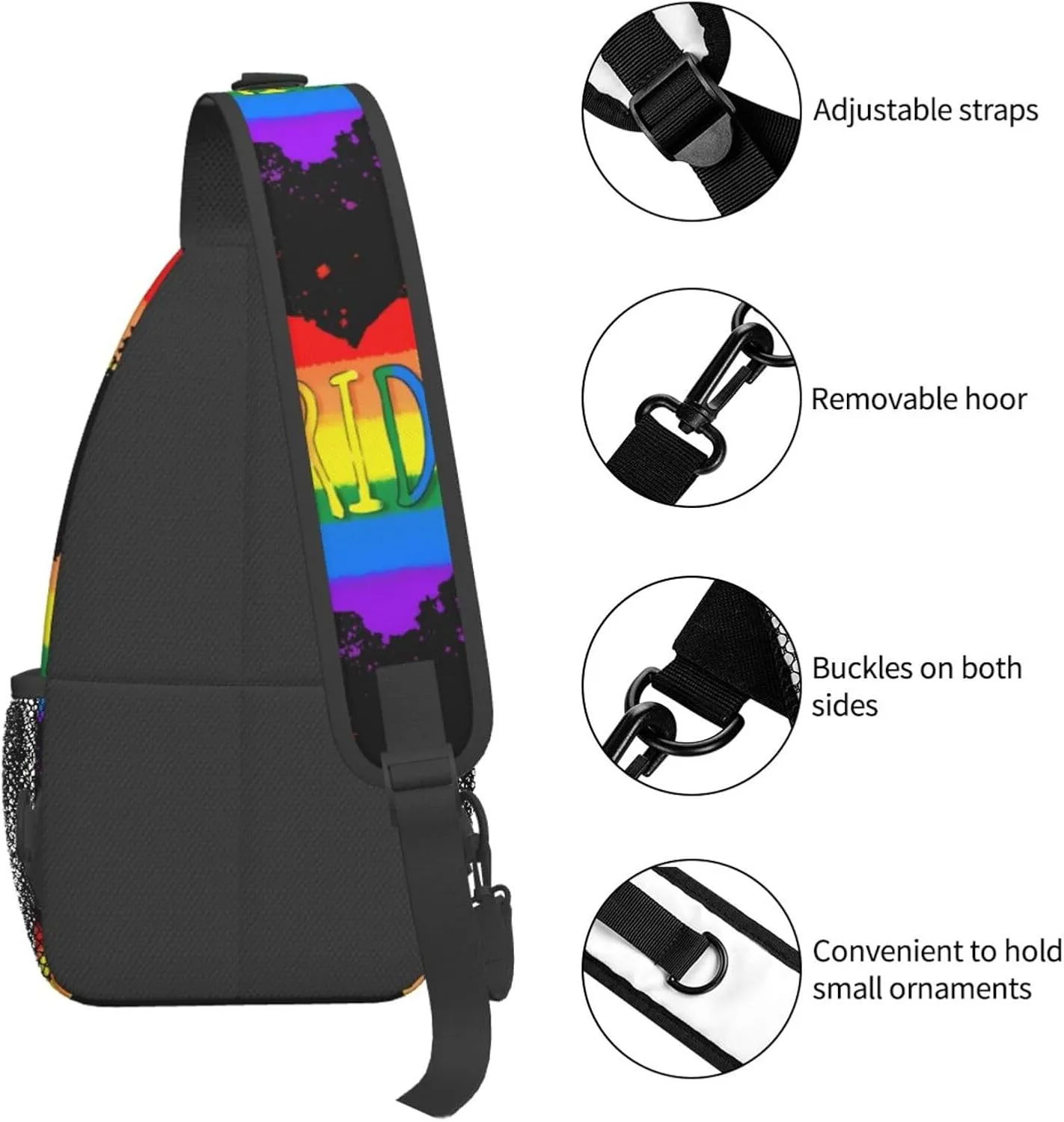 Chest Sling Bag Crossbody Shoulder Backpack Bag Gym Cycling Travel Hiking Daypack Cross Bag