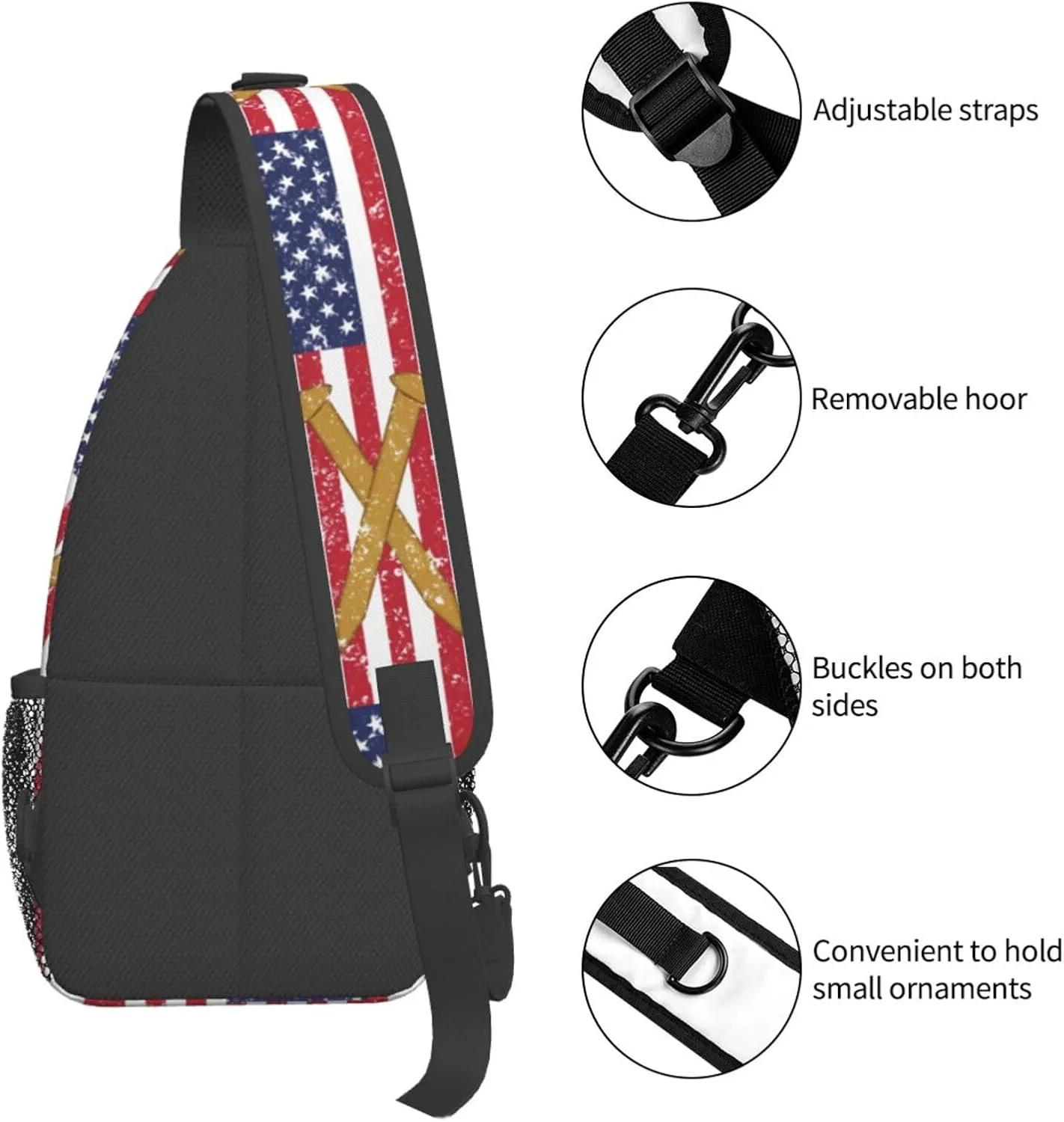 Chest Sling Bag Crossbody Shoulder Backpack Bag Gym Cycling Travel Hiking Daypack Cross Bag