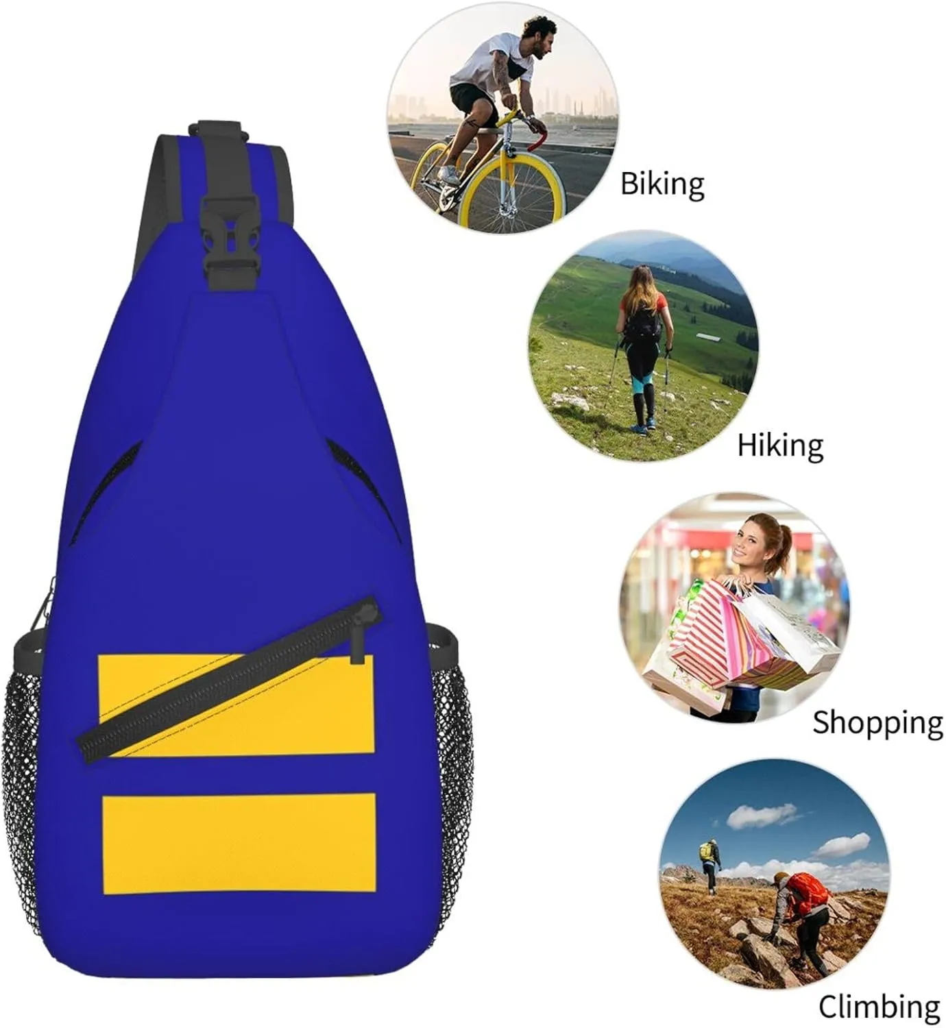 Chest Sling Bag Crossbody Shoulder Backpack Bag Gym Cycling Travel Hiking Daypack Cross Bag