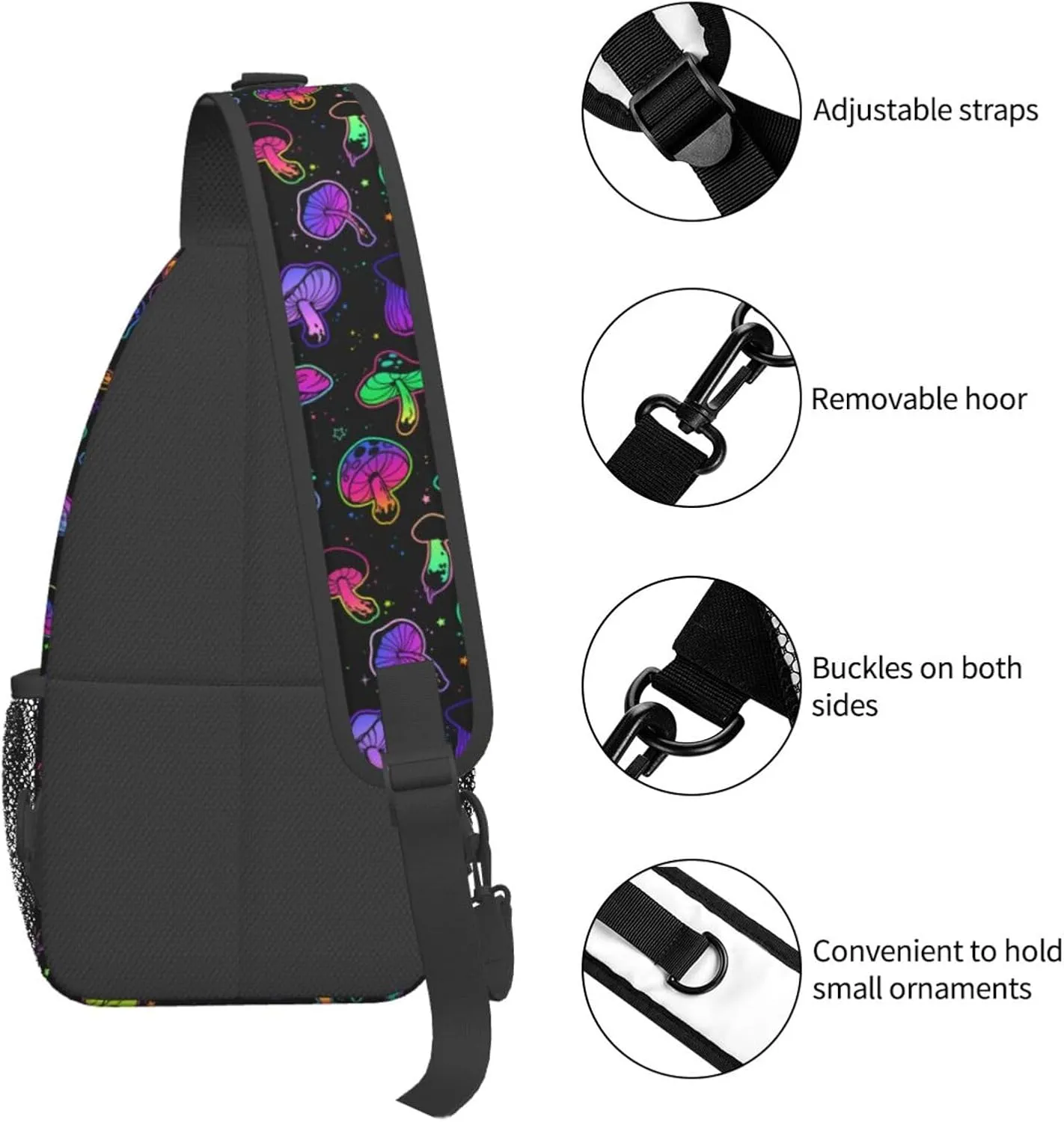 Chest Sling Bag Crossbody Shoulder Backpack Bag Gym Cycling Travel Hiking Daypack Cross Bag