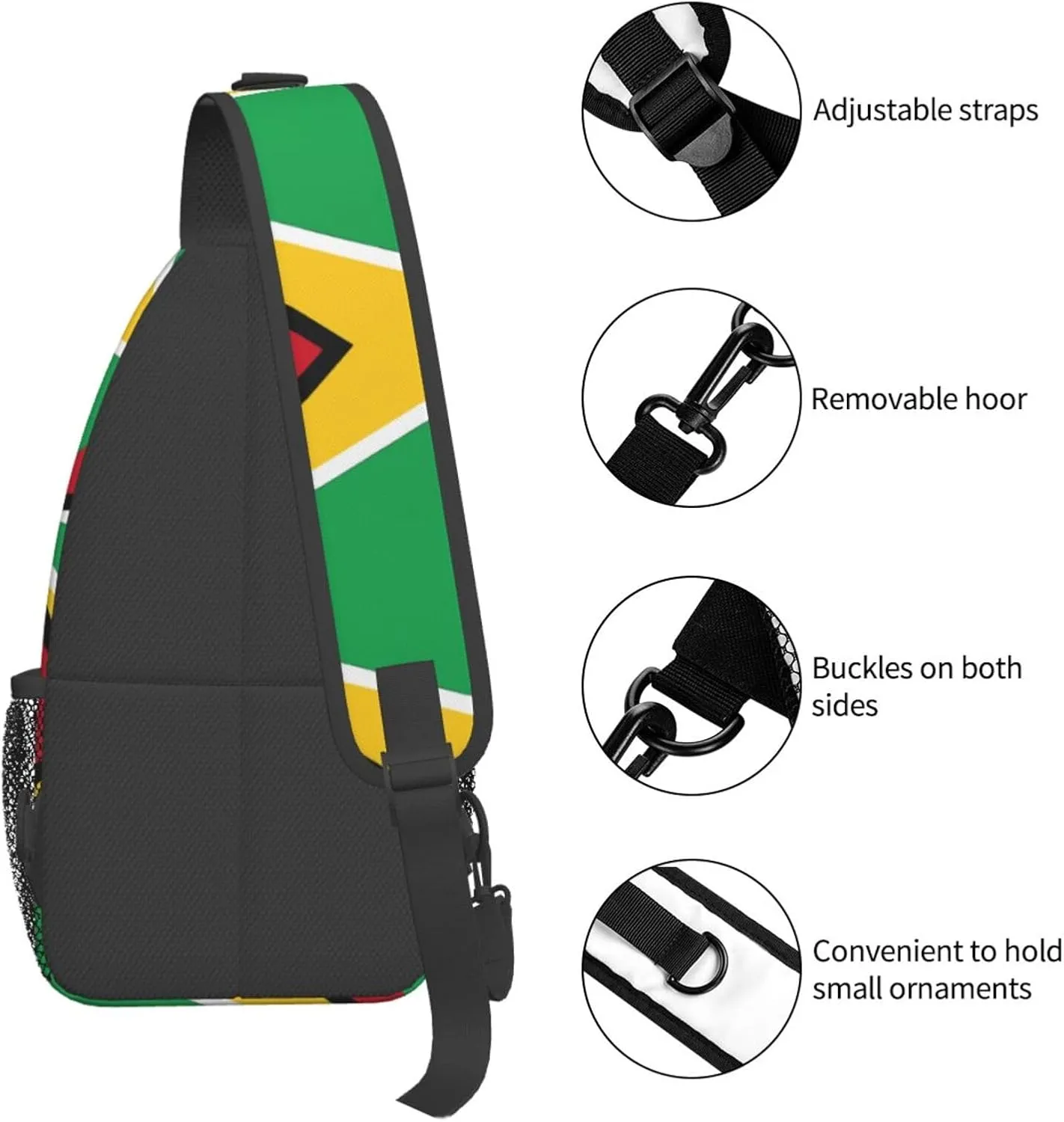 Chest Sling Bag Crossbody Shoulder Backpack Bag Gym Cycling Travel Hiking Daypack Cross Bag