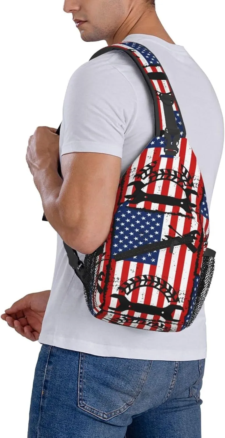 Chest Sling Bag Crossbody Shoulder Backpack Bag Gym Cycling Travel Hiking Daypack Cross Bag