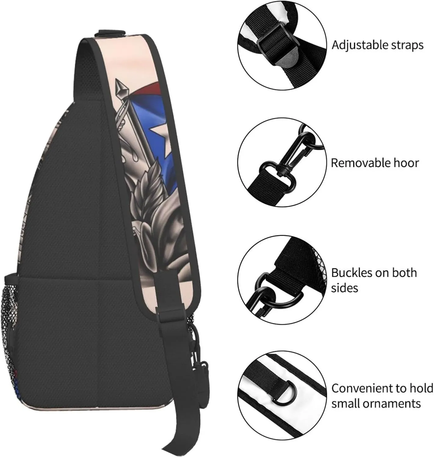 Chest Sling Bag Crossbody Shoulder Backpack Bag Gym Cycling Travel Hiking Daypack Cross Bag