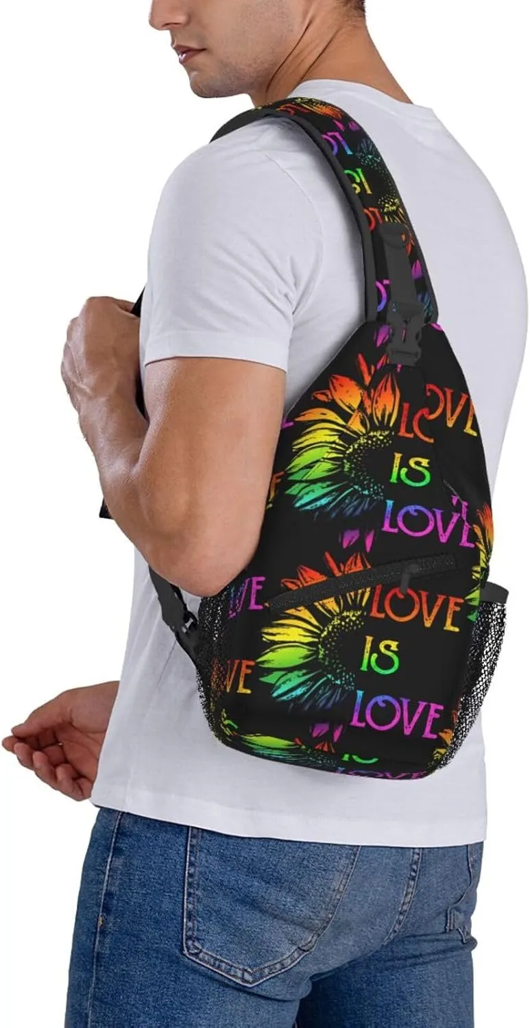Chest Sling Bag Crossbody Shoulder Backpack Bag Gym Cycling Travel Hiking Daypack Cross Bag