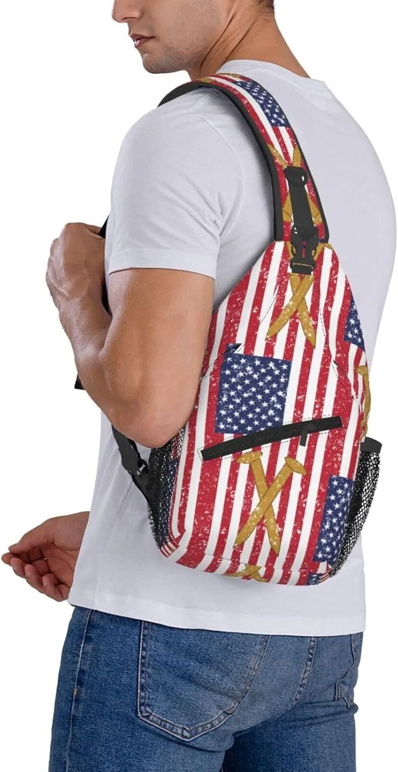 Chest Sling Bag Crossbody Shoulder Backpack Bag Gym Cycling Travel Hiking Daypack Cross Bag