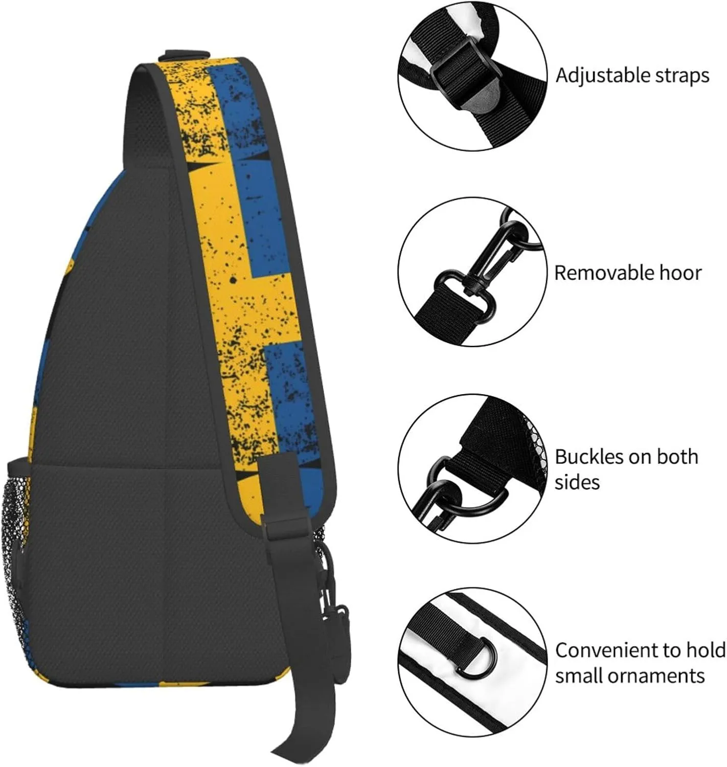 Chest Sling Bag Crossbody Shoulder Backpack Bag Gym Cycling Travel Hiking Daypack Cross Bag