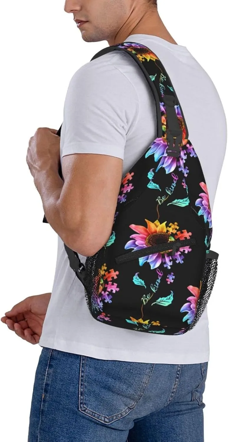 Chest Sling Bag Crossbody Shoulder Backpack Bag Gym Cycling Travel Hiking Daypack Cross Bag