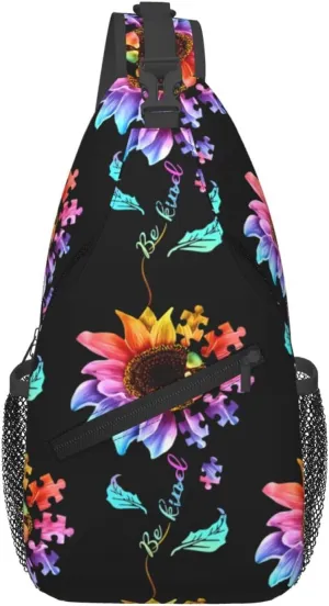 Chest Sling Bag Crossbody Shoulder Backpack Bag Gym Cycling Travel Hiking Daypack Cross Bag