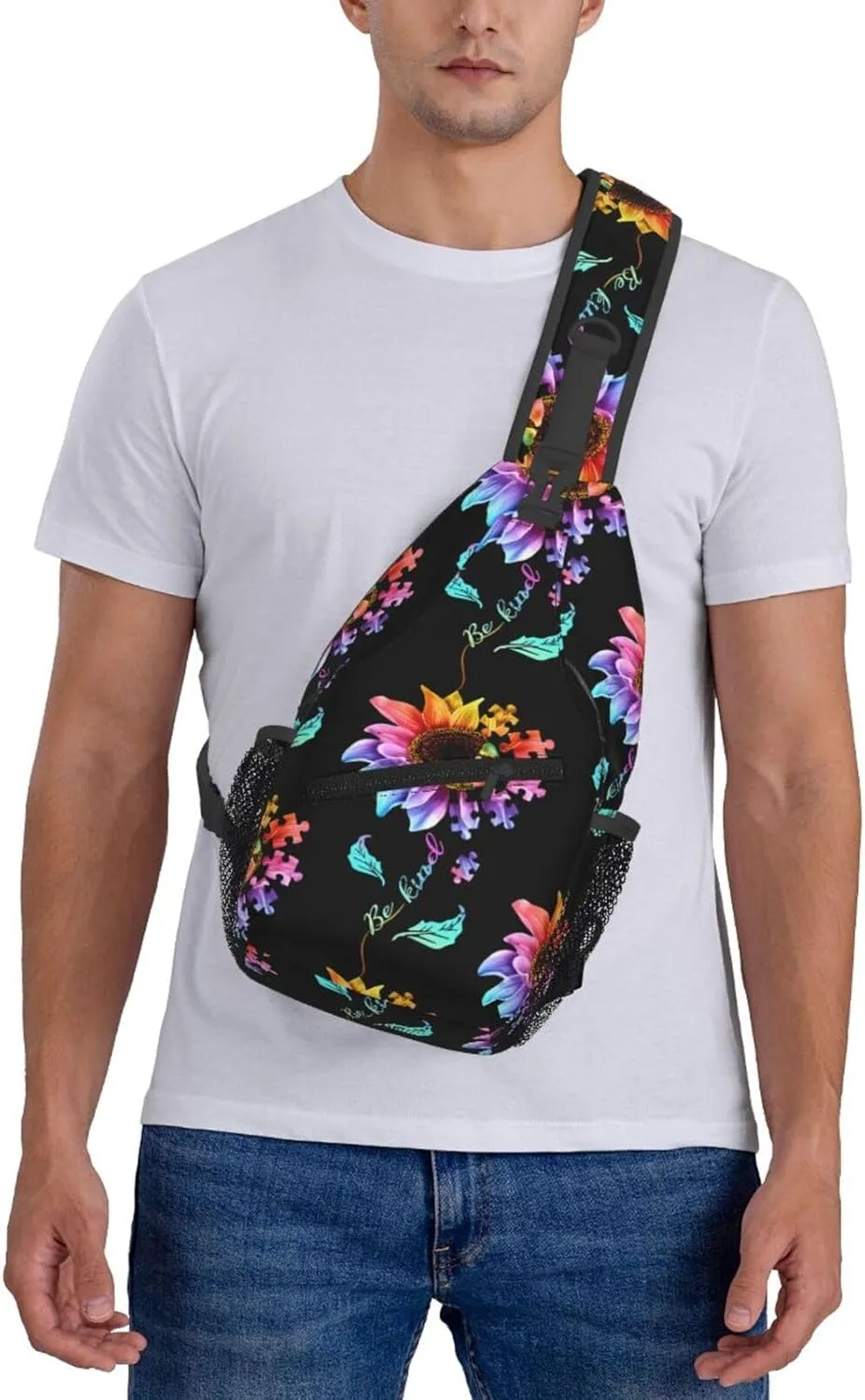 Chest Sling Bag Crossbody Shoulder Backpack Bag Gym Cycling Travel Hiking Daypack Cross Bag