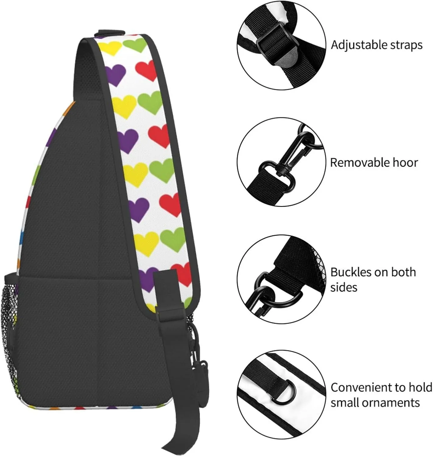 Chest Sling Bag Crossbody Shoulder Backpack Bag Gym Cycling Travel Hiking Daypack Cross Bag
