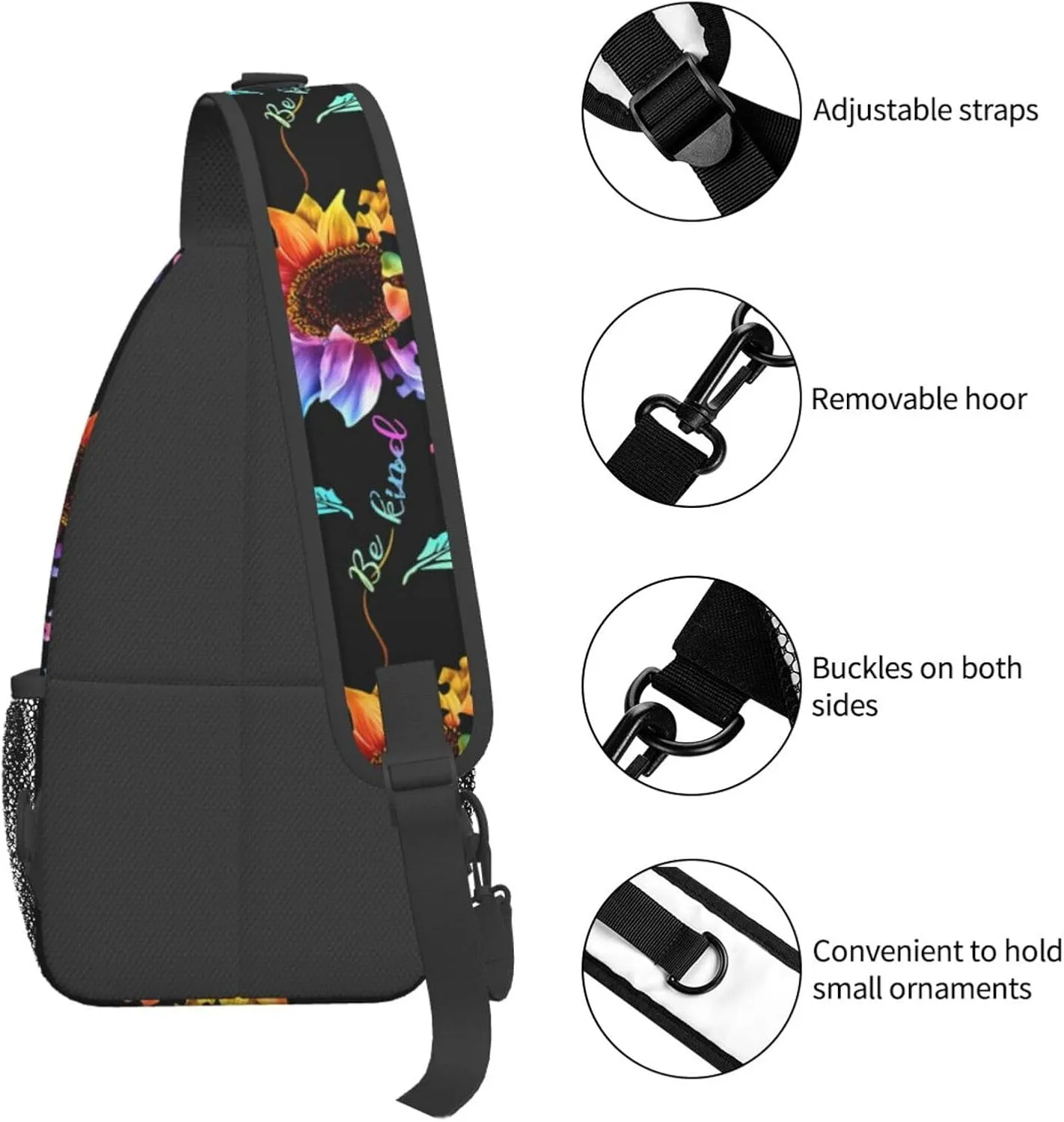 Chest Sling Bag Crossbody Shoulder Backpack Bag Gym Cycling Travel Hiking Daypack Cross Bag