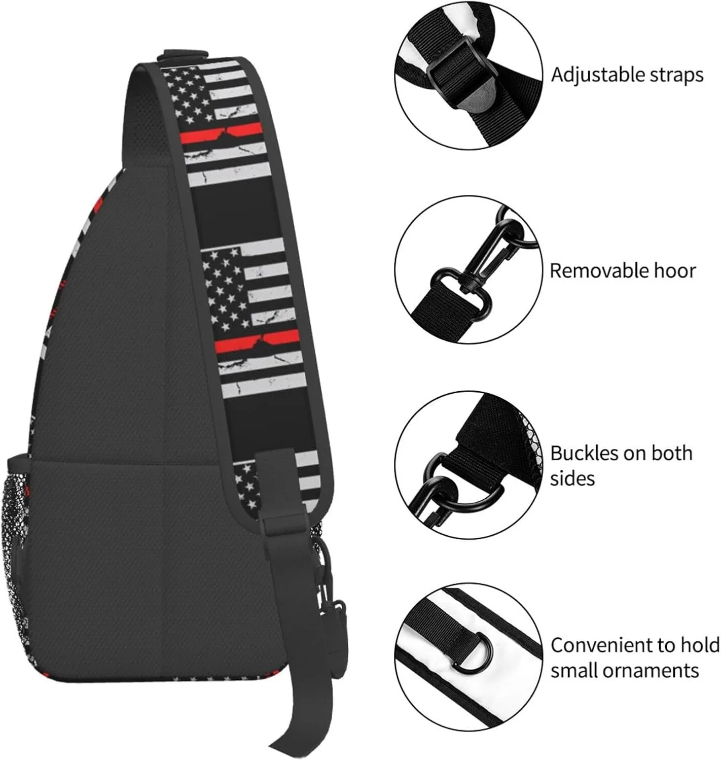 Chest Sling Bag Crossbody Shoulder Backpack Bag Gym Cycling Travel Hiking Daypack Cross Bag