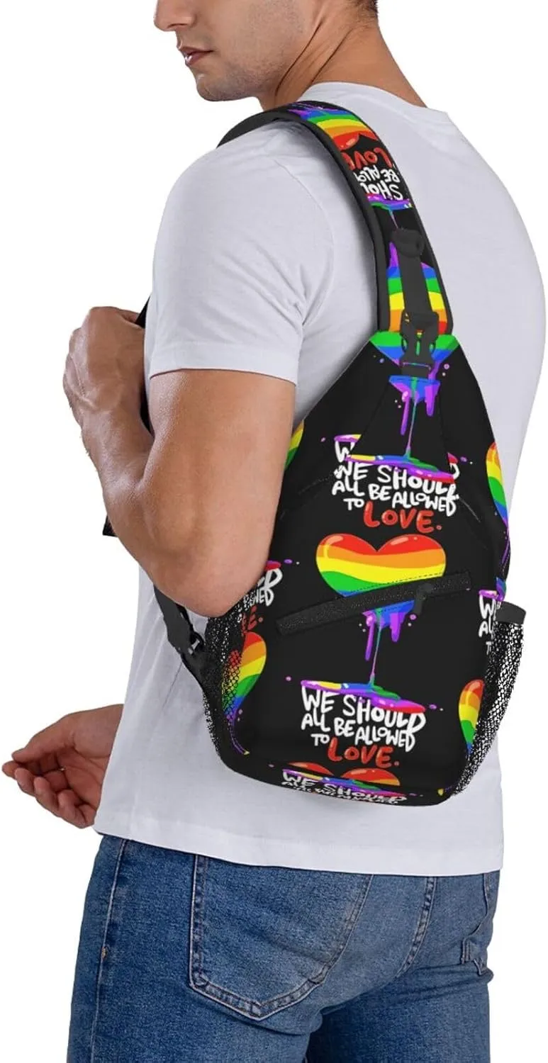 Chest Sling Bag Crossbody Shoulder Backpack Bag Gym Cycling Travel Hiking Daypack Cross Bag