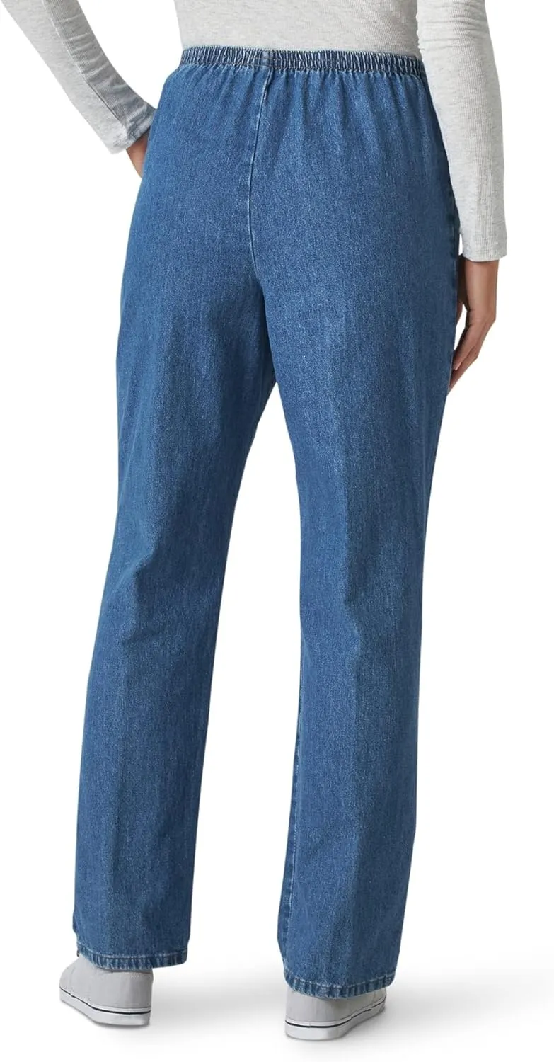 Chic Classic Collection Women's Cotton Pull-On Pant with Elastic Waist