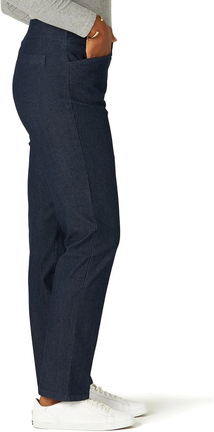 Chic Classic Collection Women's Easy-Fit Elastic-Waist Pant