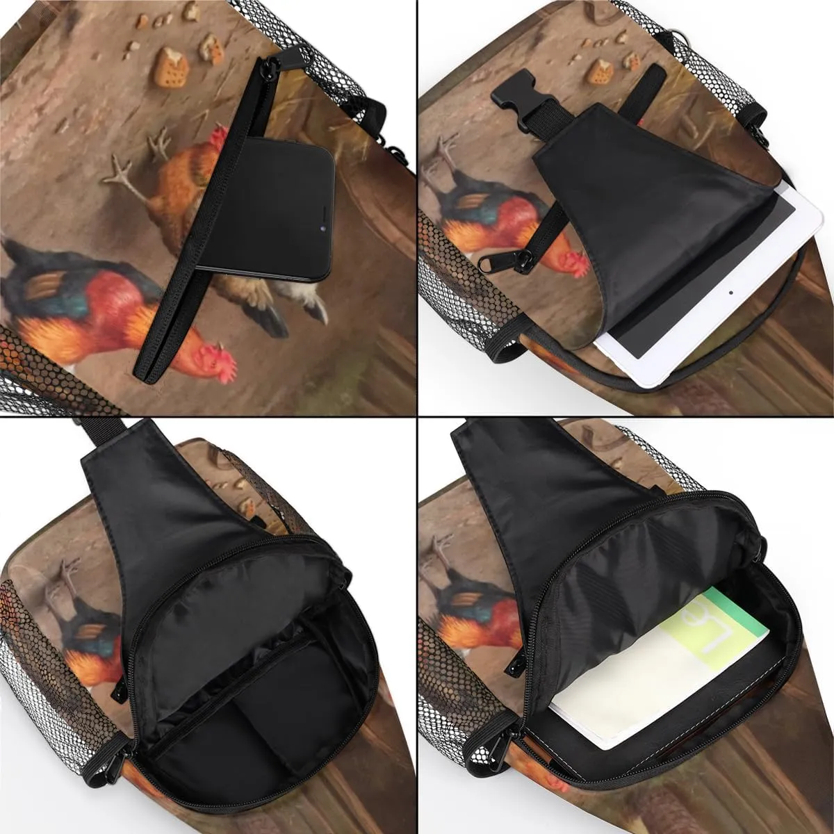 Chicken Nest Barrel Sling Bag for Women Men Crossbody Sling Backpack Shoulder Bag Chest Bag Daypack for Travel Hiking Outdoor