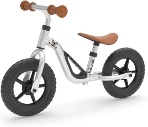 Chillafish Charlie Toddler Balance Bike, Lightweight 10-Inch Bike for Boys & Girls 2 to 4 Years Old, Adjustable Seat, Carry Handle & No-Puncture Tires