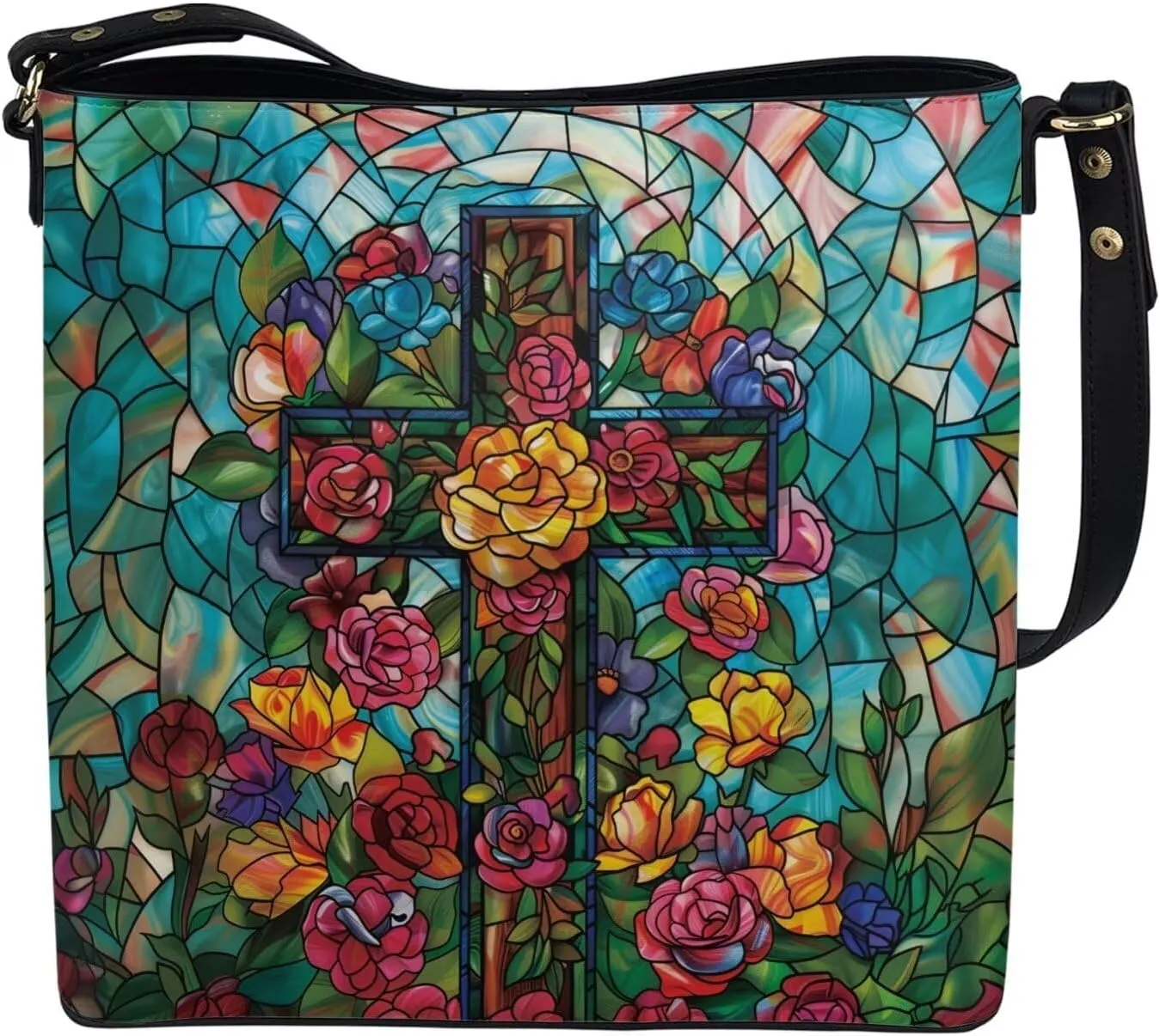 Christian Tote Bags for Women, God Quotes Leather Handbags Bucket Bags, PU Leather Bible Church Bag Satchel Hobo