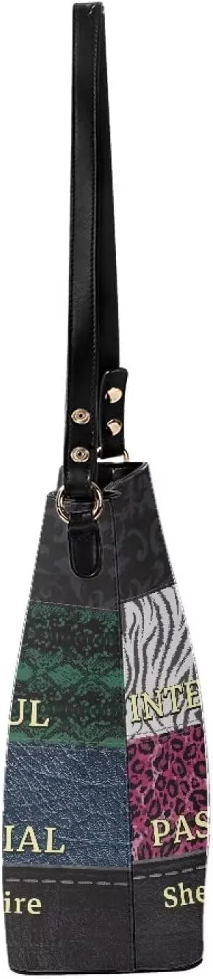 Christian Tote Bags for Women, God Quotes Leather Handbags Bucket Bags, PU Leather Bible Church Bag Satchel Hobo